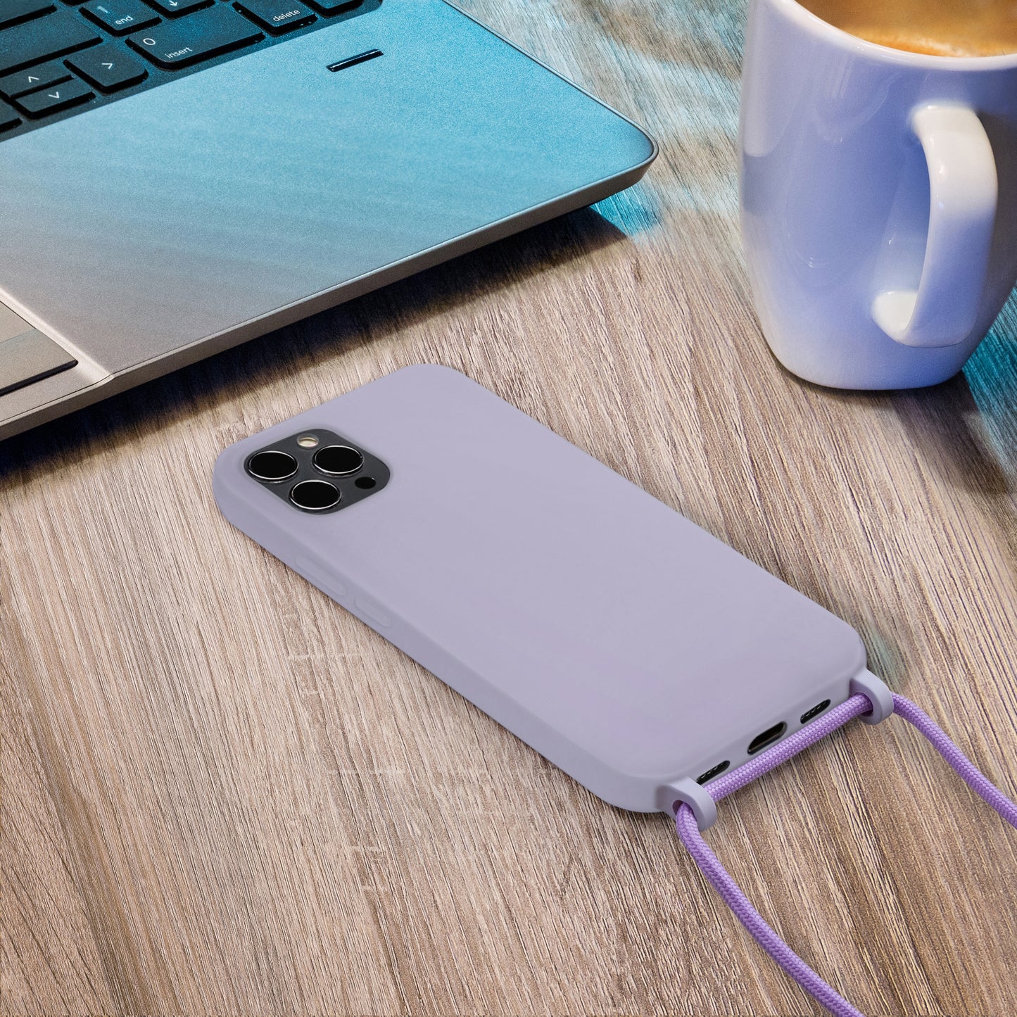 Mobilize Lanyard Gelly Case For Apple Iphone 14 Pro Pastel Purple