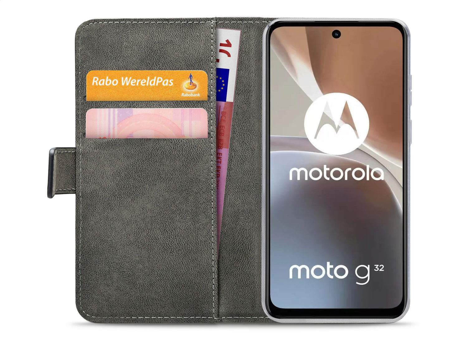 Mobilize Classic Gelly Wallet Book Case Motorola Moto G32 Black