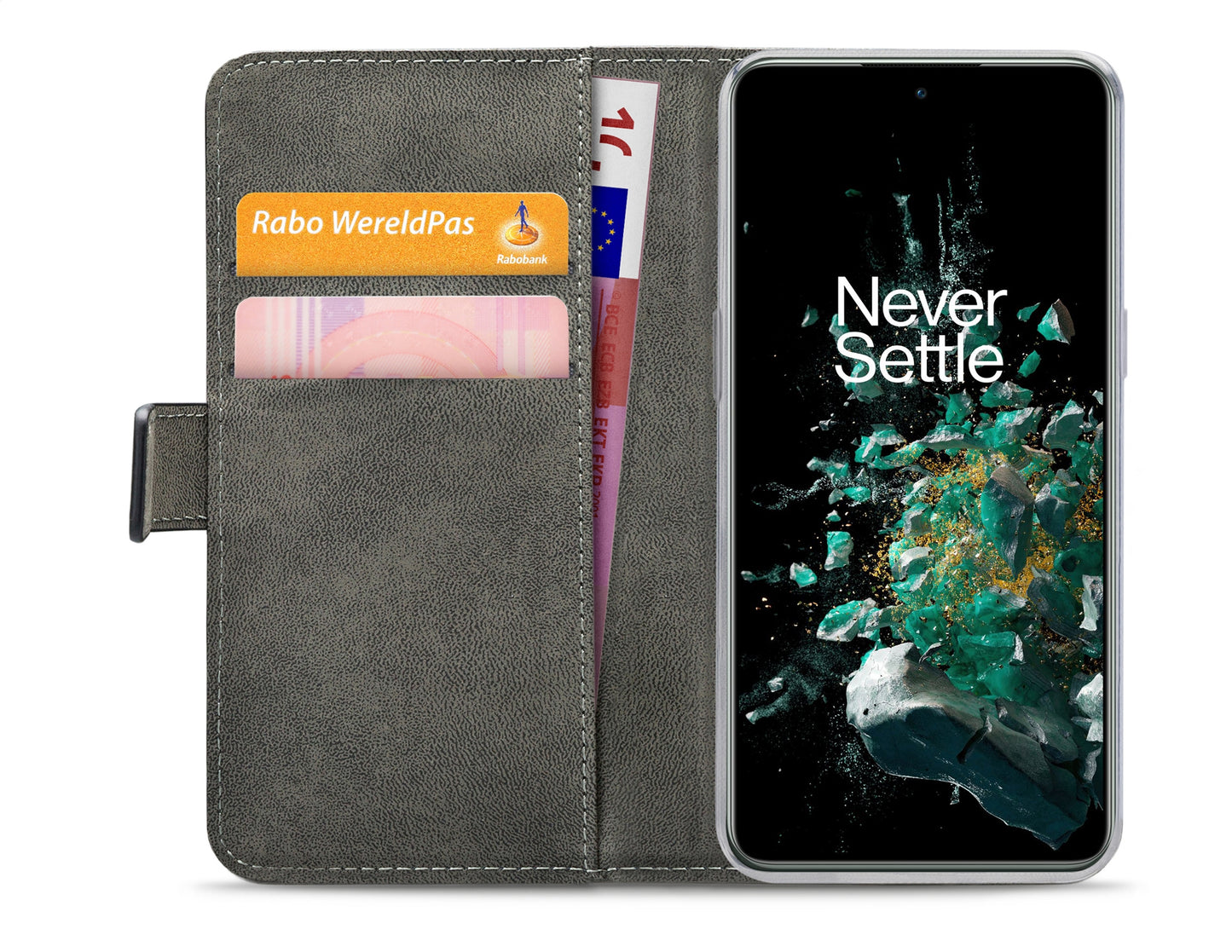 Mobilize Classic Gelly Wallet Book Case Oneplus 10T 5G Black