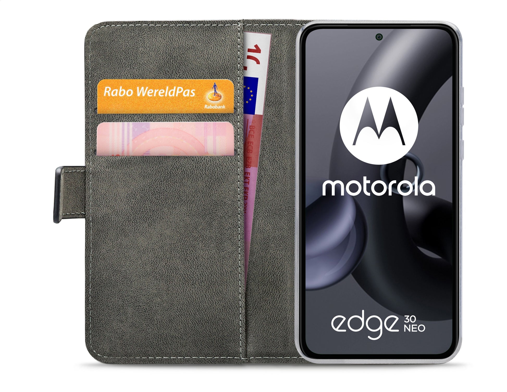 Mobilize Classic Gelly Wallet Book Case Motorola Edge 30 Neo Black