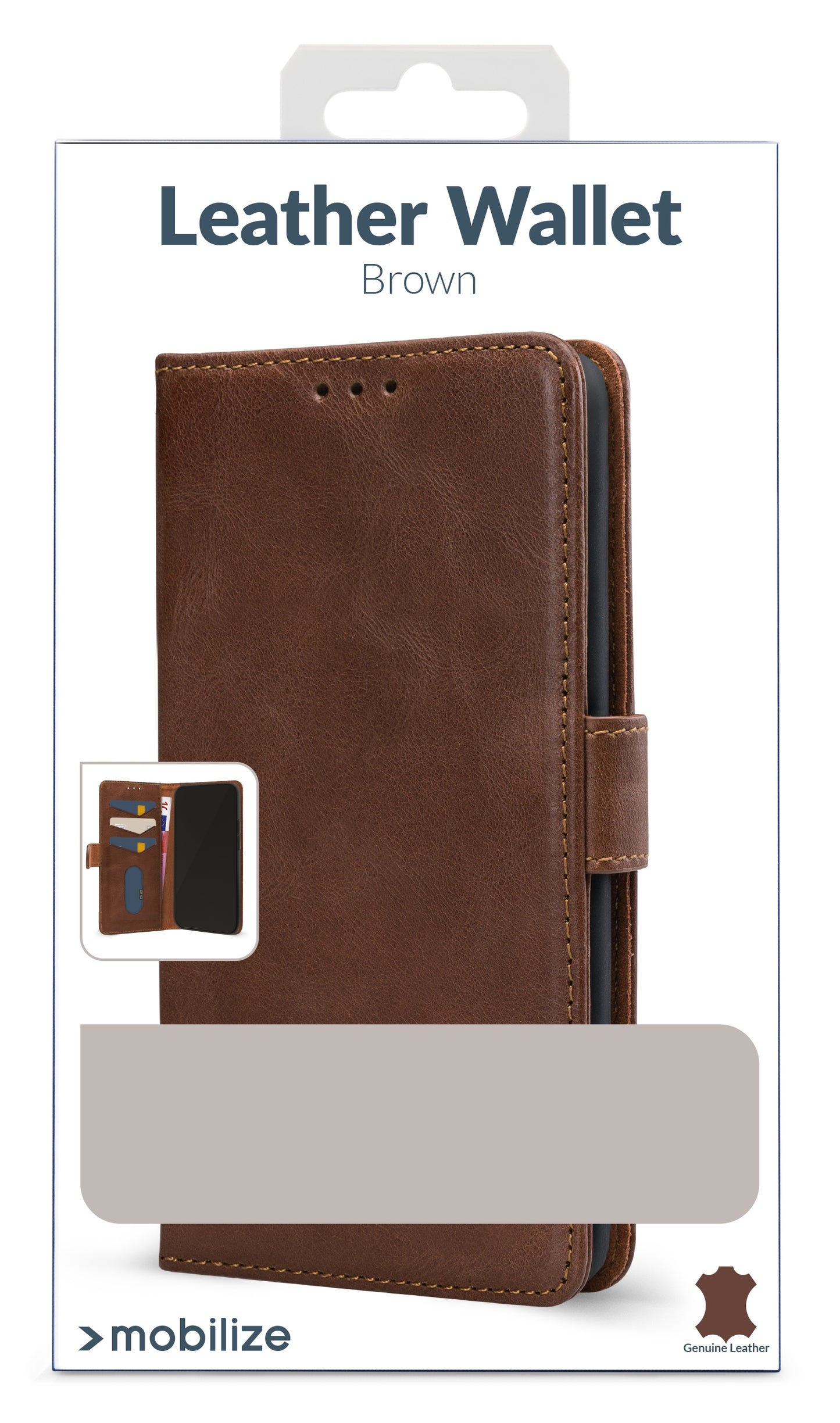 Mobilize Leather Wallet Apple Iphone 14 Plus Brown