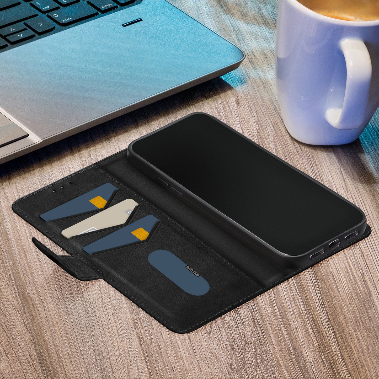 Mobilize Leather Wallet Samsung Galaxy S22 5G Black