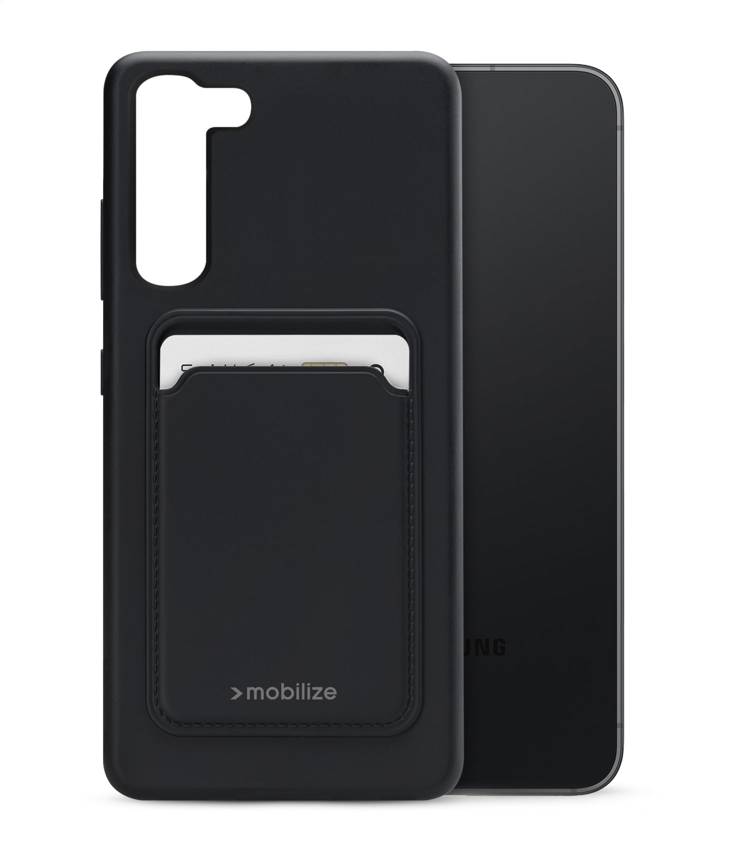 Mobilize Rubber Gelly Card Case Samsung Galaxy S23 5G Matt Black