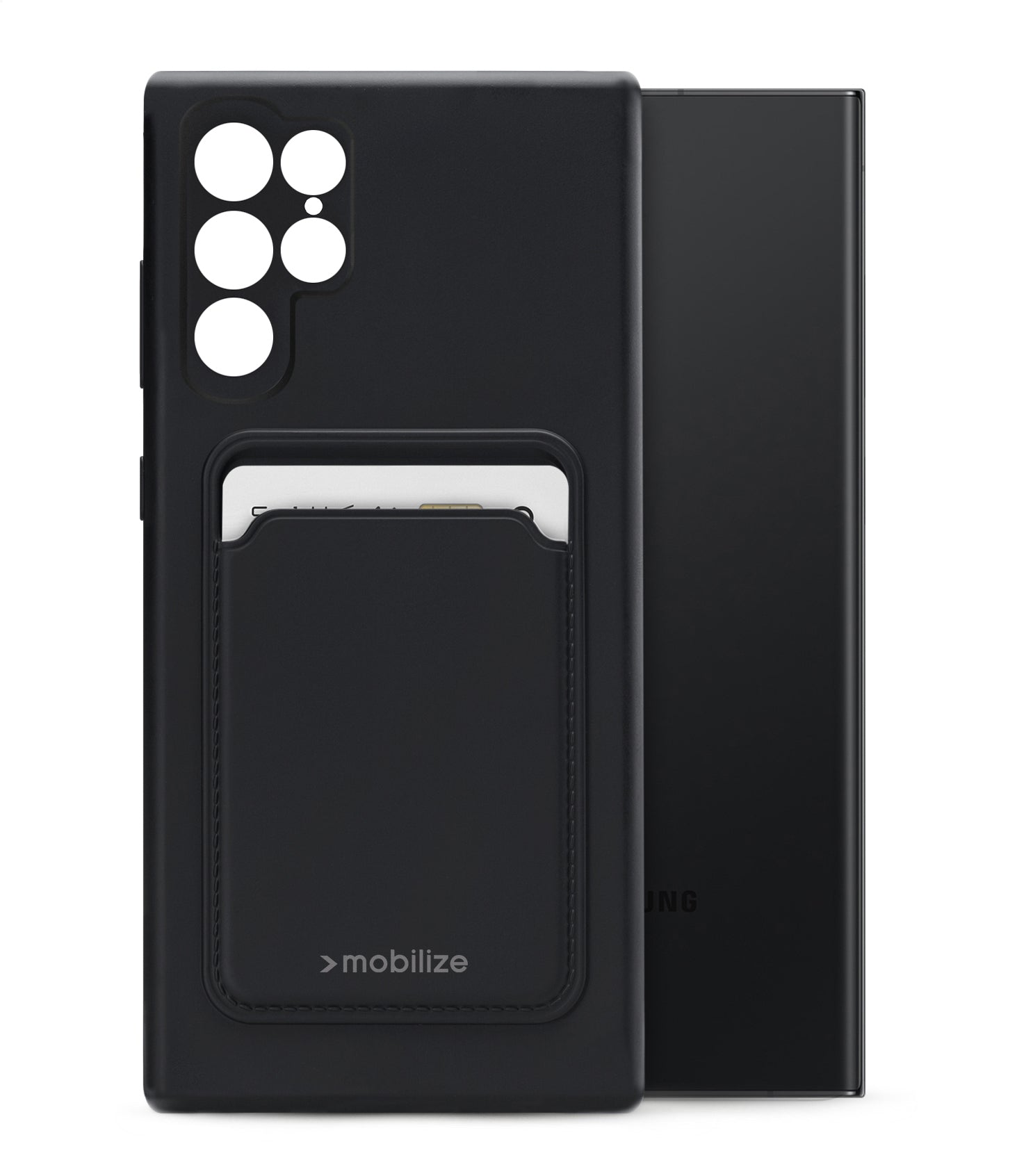Mobilize Rubber Gelly Card Case Samsung Galaxy S23 Ultra 5G Matt Black