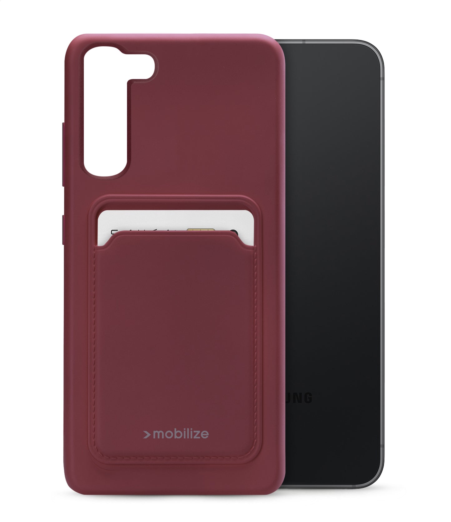 Mobilize Rubber Gelly Card Case Samsung Galaxy S23 5G Matt Bordeaux