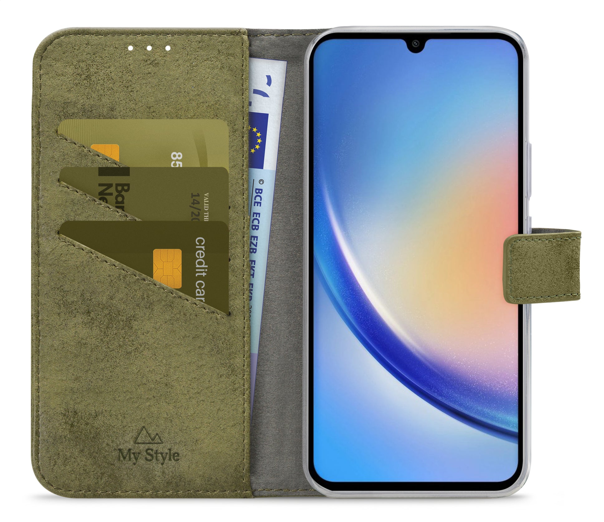 My Style Flex Wallet For Samsung Galaxy A34 5G Olive