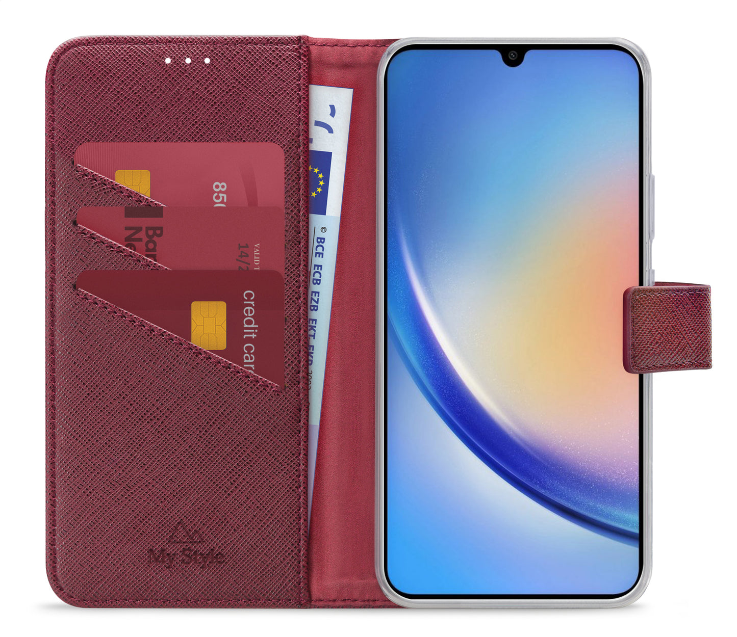 My Style Flex Wallet For Samsung Galaxy A34 5G Bordeaux