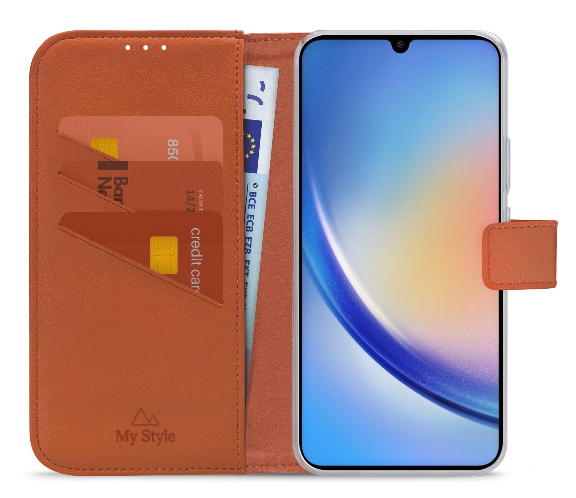 My Style Flex Wallet For Samsung Galaxy A34 5G Rust Red