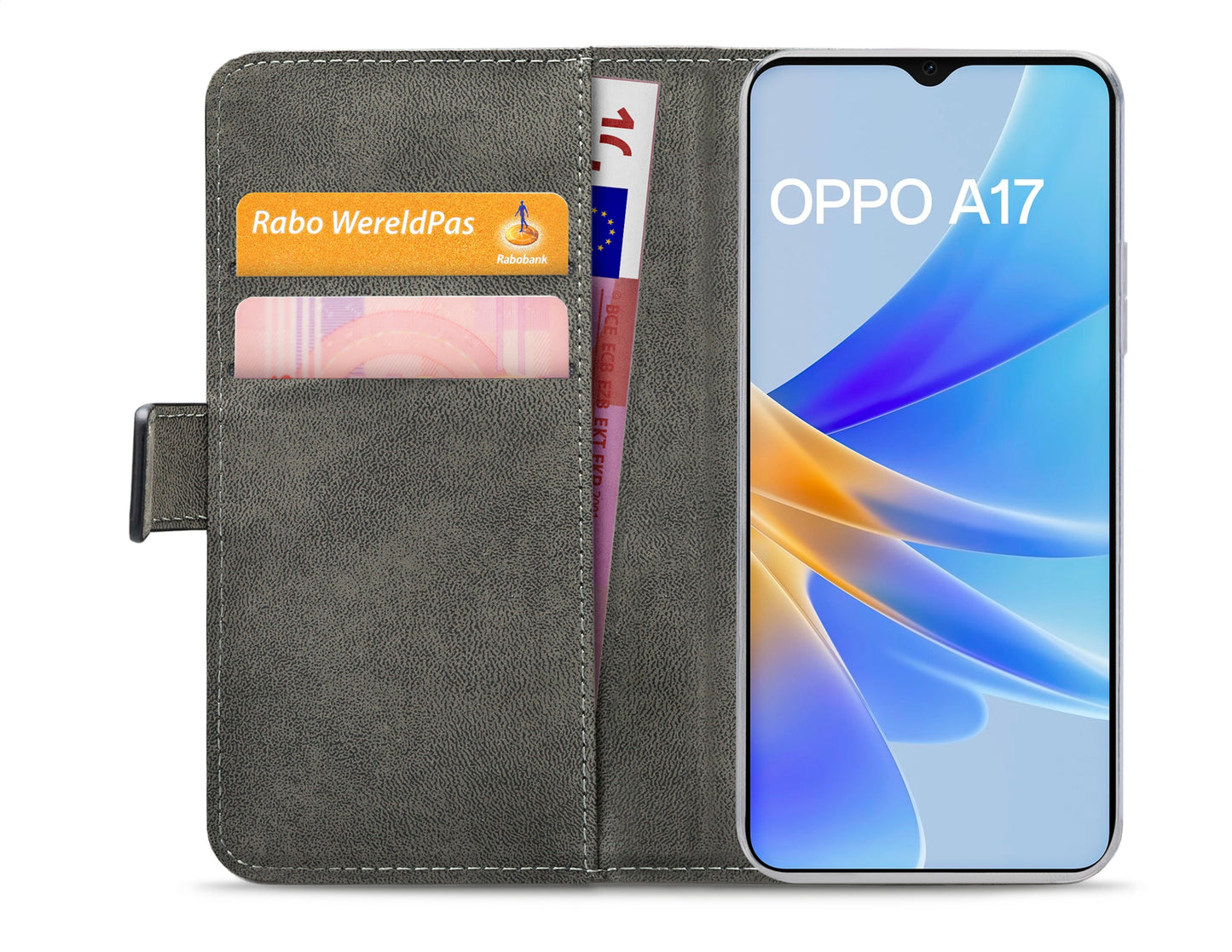 Mobilize Classic Gelly Wallet Book Case Oppo A17 Black