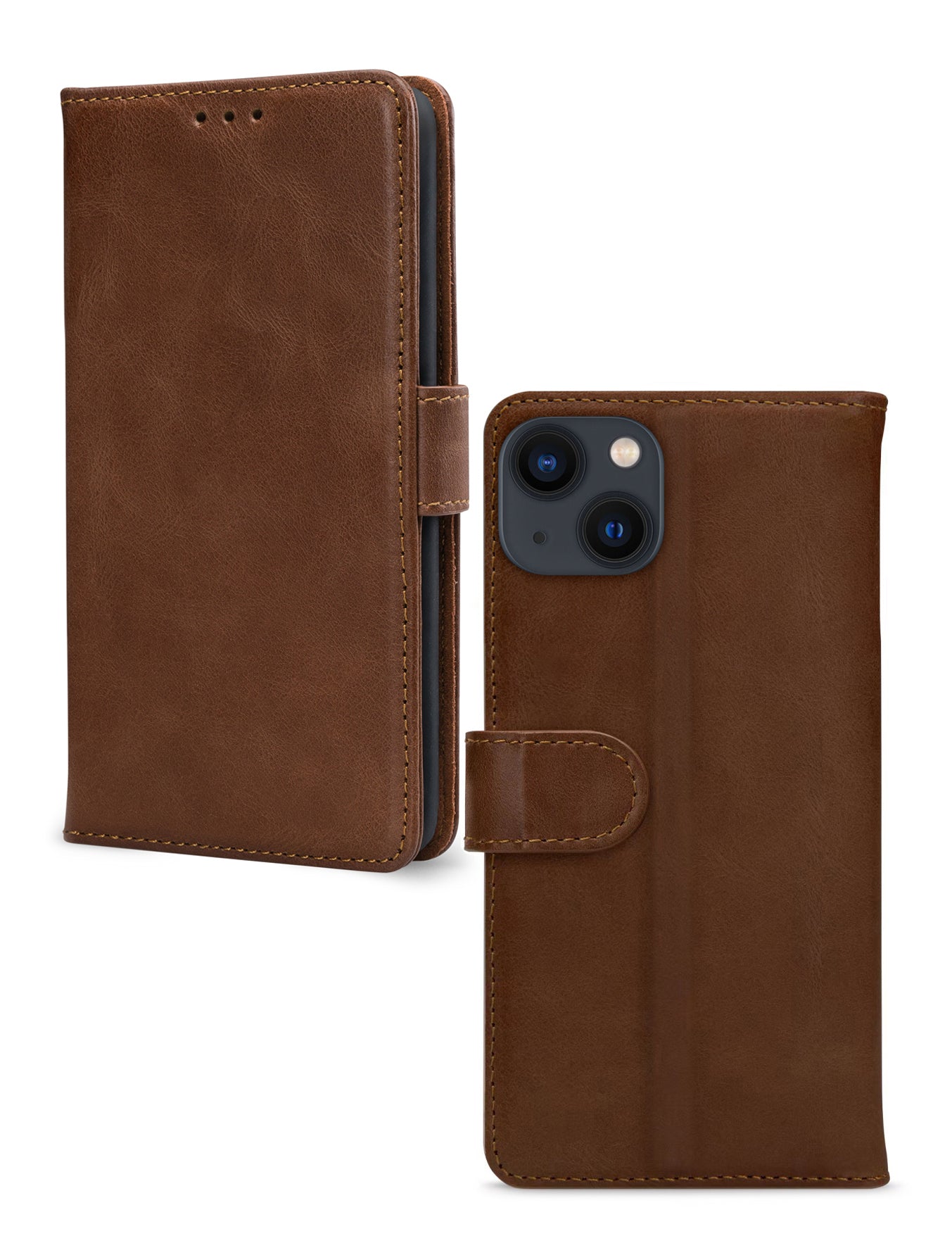 Mobilize Leather Wallet Apple Iphone 13 Mini Brown