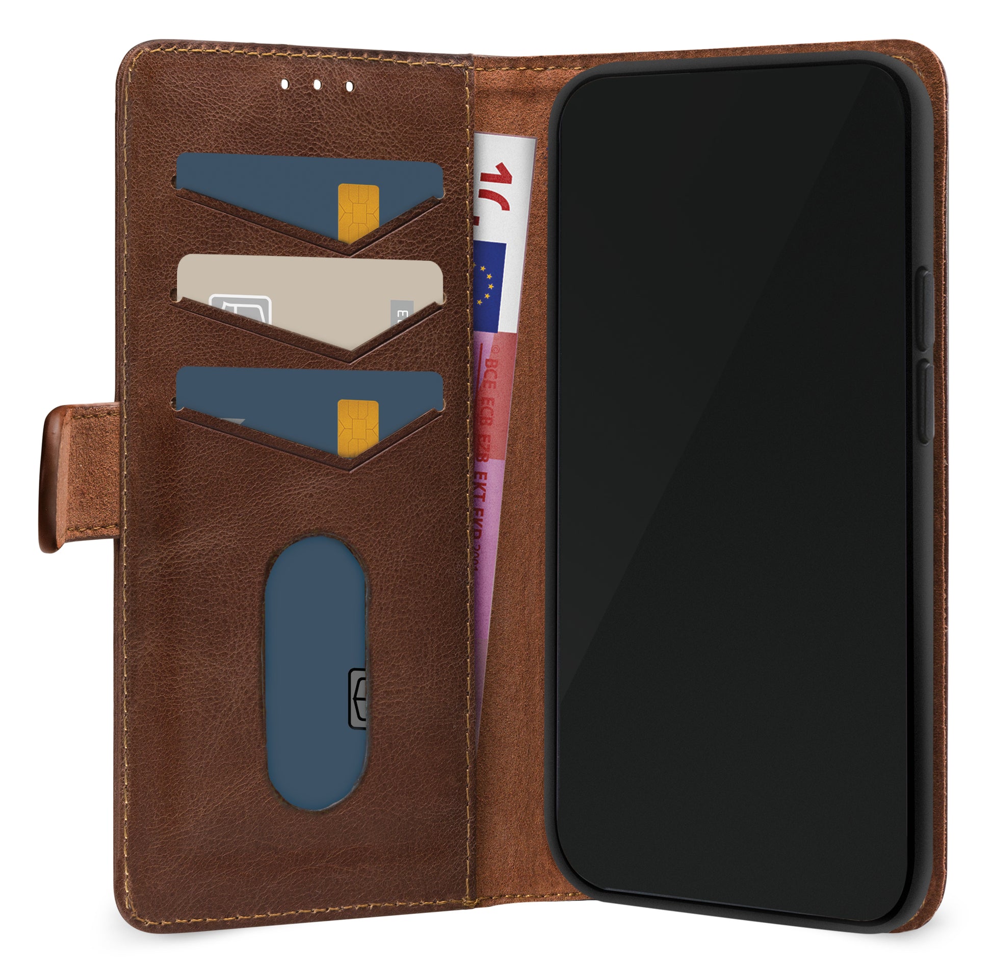 Mobilize Leather Wallet Apple Iphone 13 Mini Brown