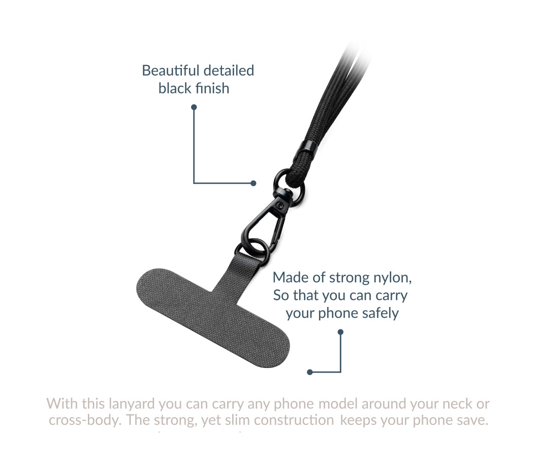 Mobilize Nylon Lanyard Black