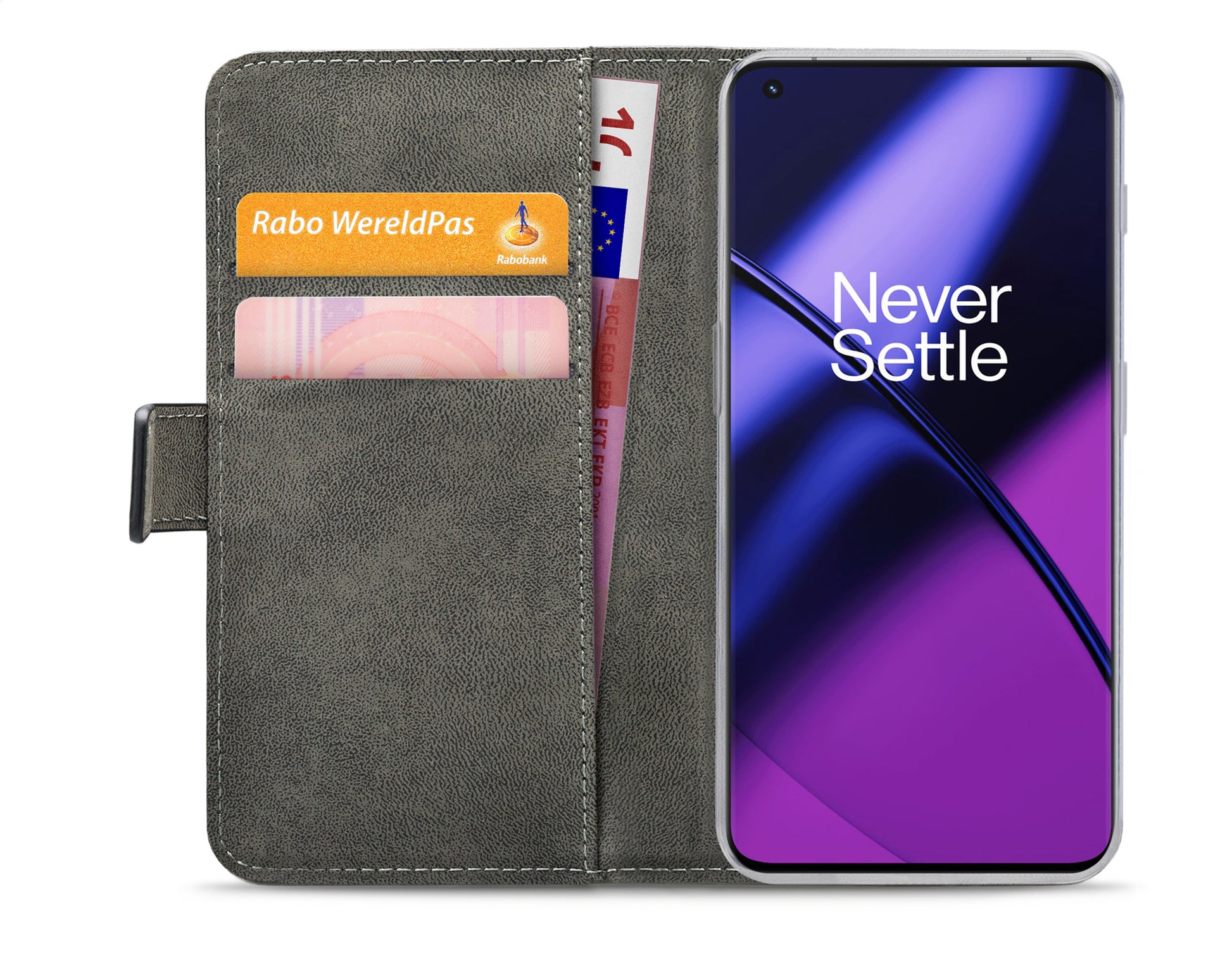 Mobilize Classic Gelly Wallet Book Case Oneplus 11 Black