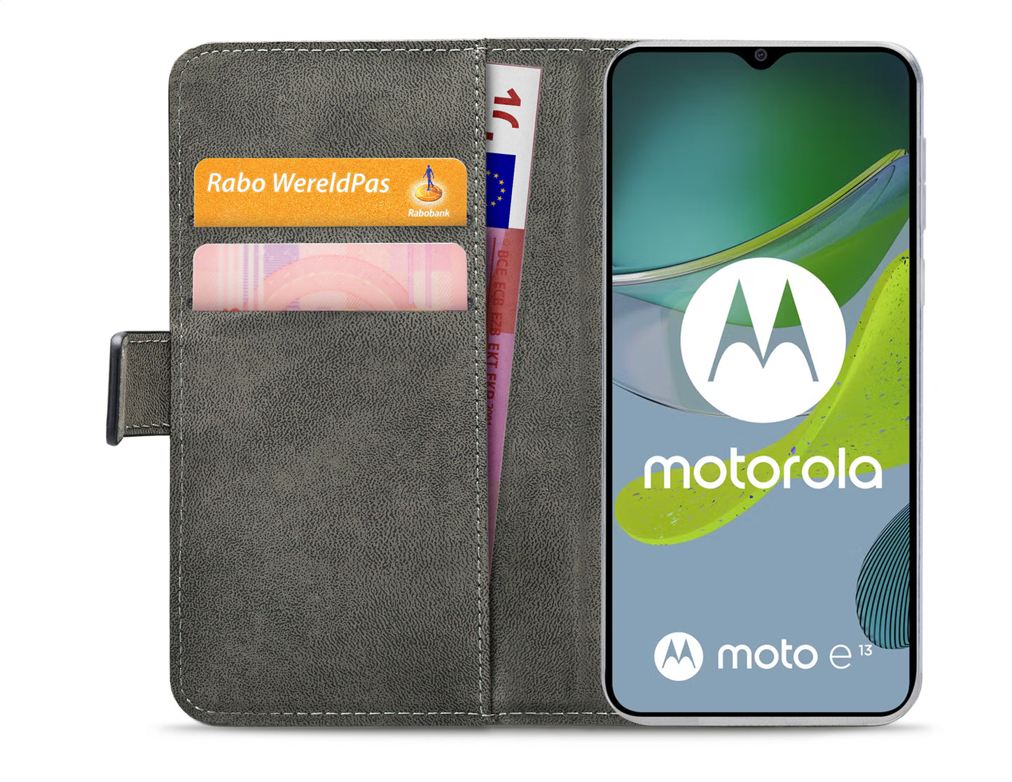 Mobilize Classic Gelly Wallet Book Case Motorola Moto E13 4G Black