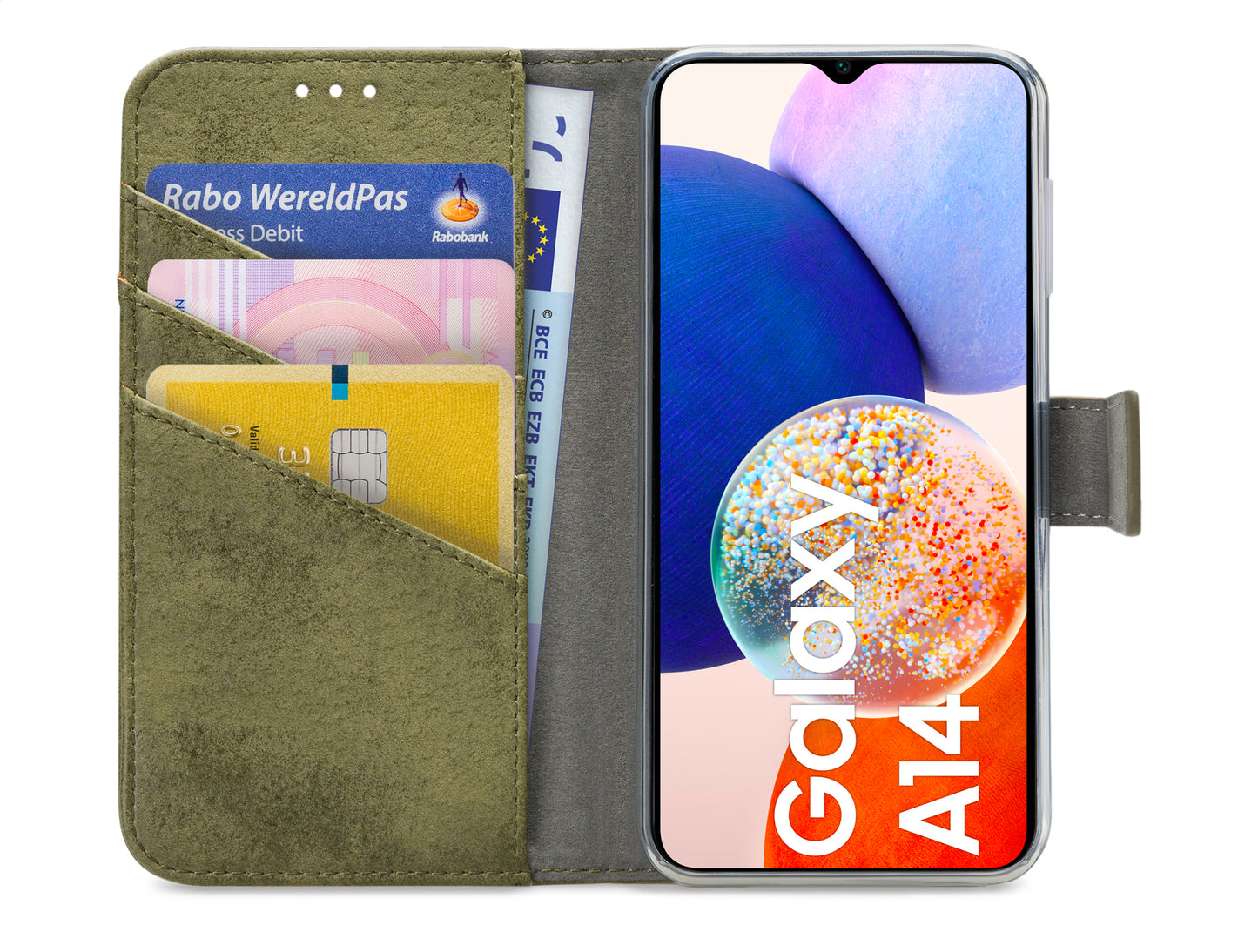 My Style Flex Wallet For Samsung Galaxy A14 4G/5G Olive