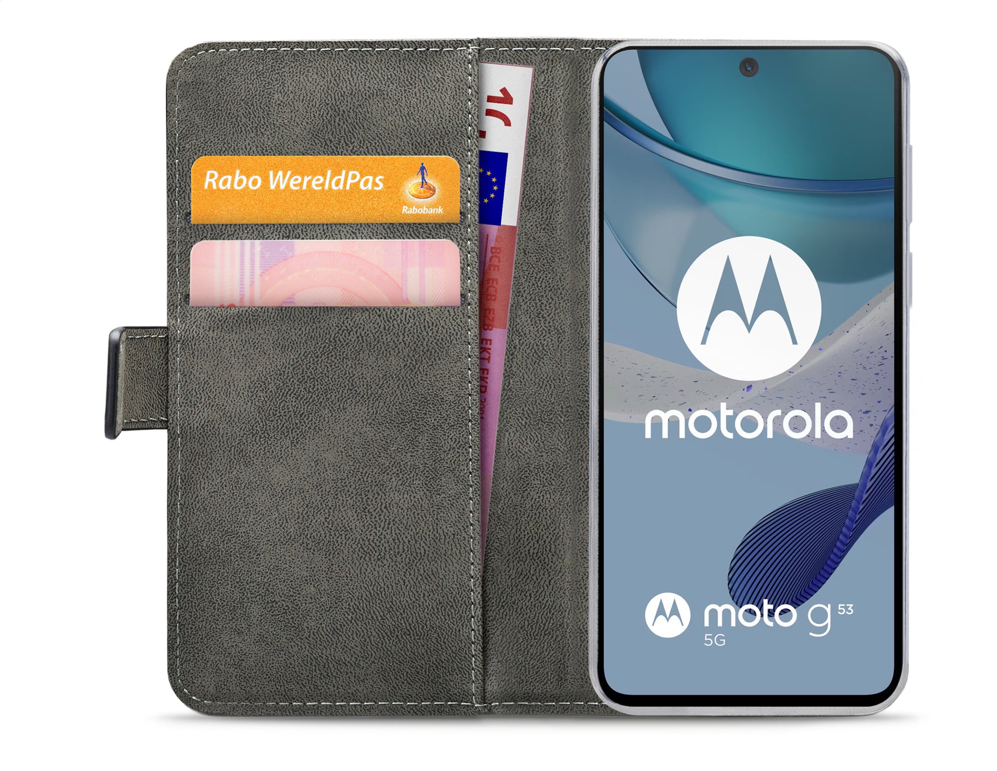 Mobilize Classic Gelly Wallet Book Case Motorola Moto G53 5G Black