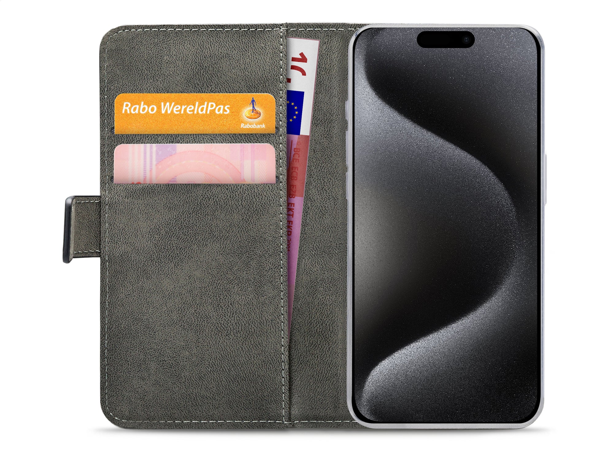 Mobilize Classic Gelly Wallet Book Case Apple Iphone 15 Pro Black