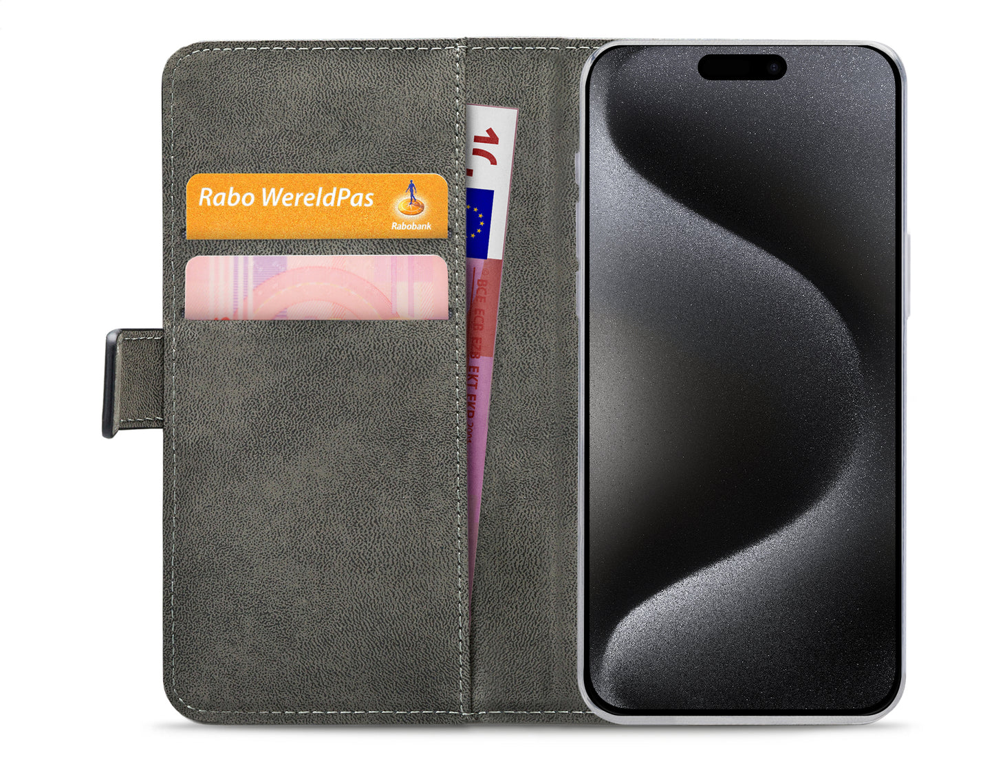 Mobilize Classic Gelly Wallet Book Case Apple Iphone 15 Pro Max Black