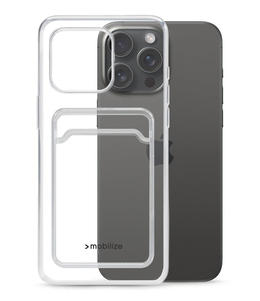 Mobilize Gelly Card Case Apple Iphone 15 Pro Max Clear