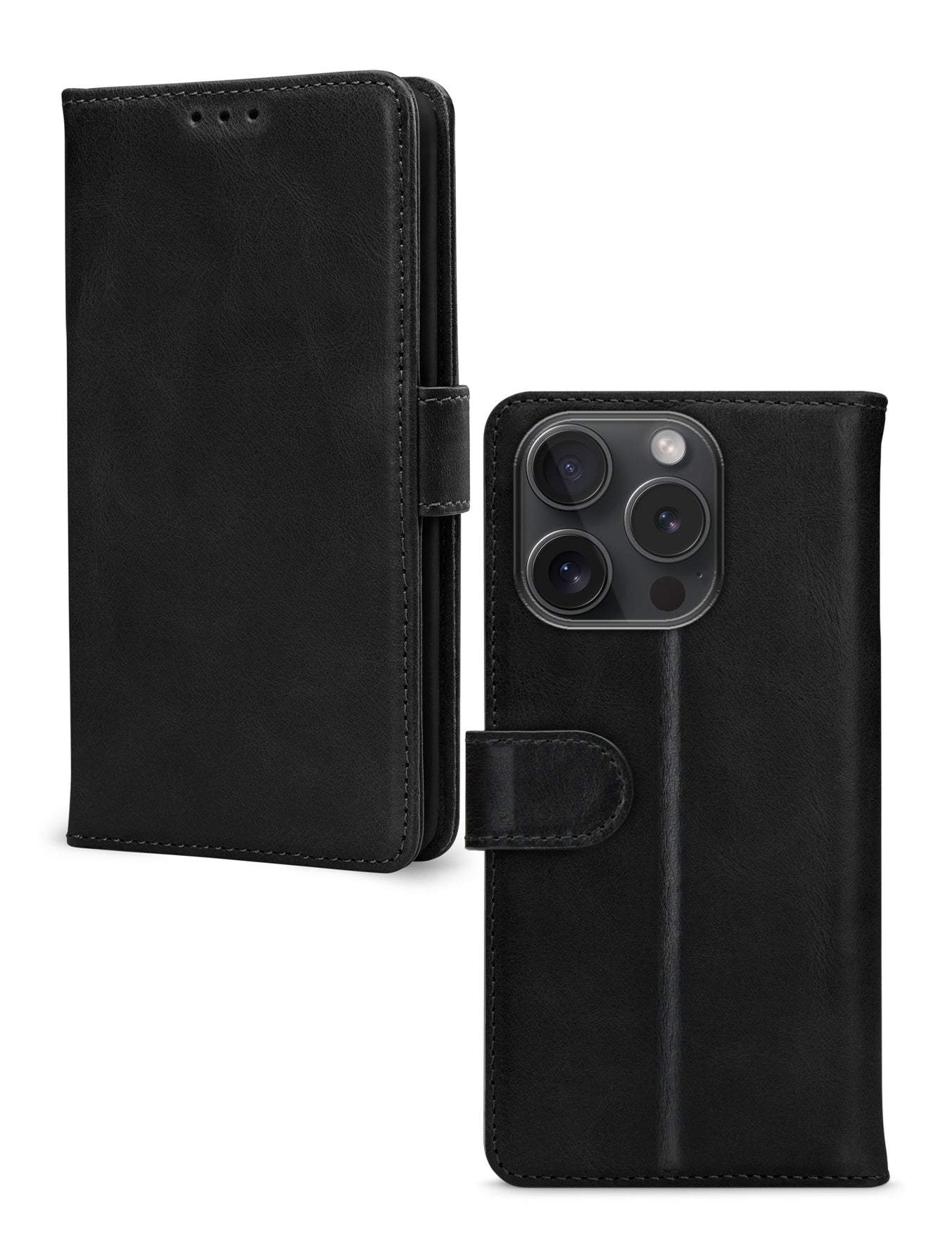 Mobilize Leather Wallet Apple Iphone 15 Pro Black