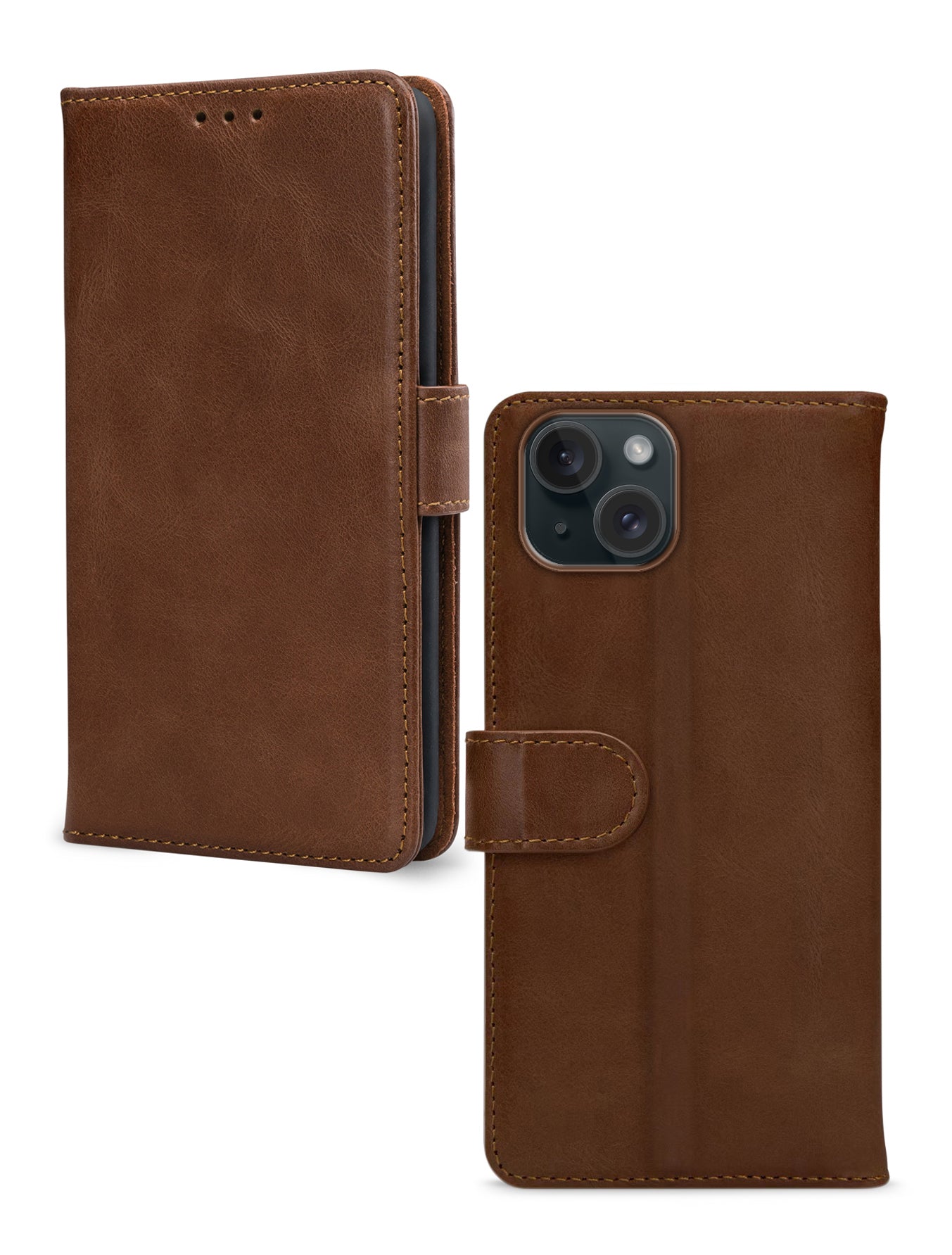 Mobilize Leather Wallet Apple Iphone 15 Brown
