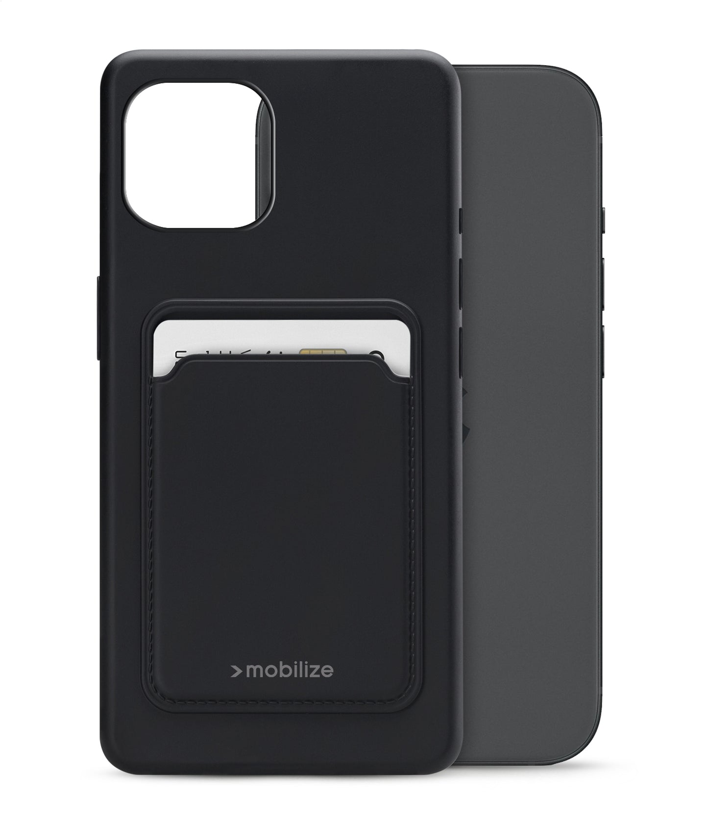 Mobilize Rubber Gelly Card Case Apple Iphone 15 Matt Black