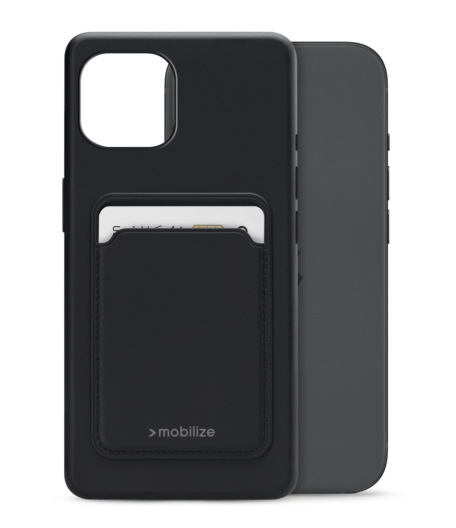 Mobilize Rubber Gelly Card Case Apple Iphone 15 Matt Black