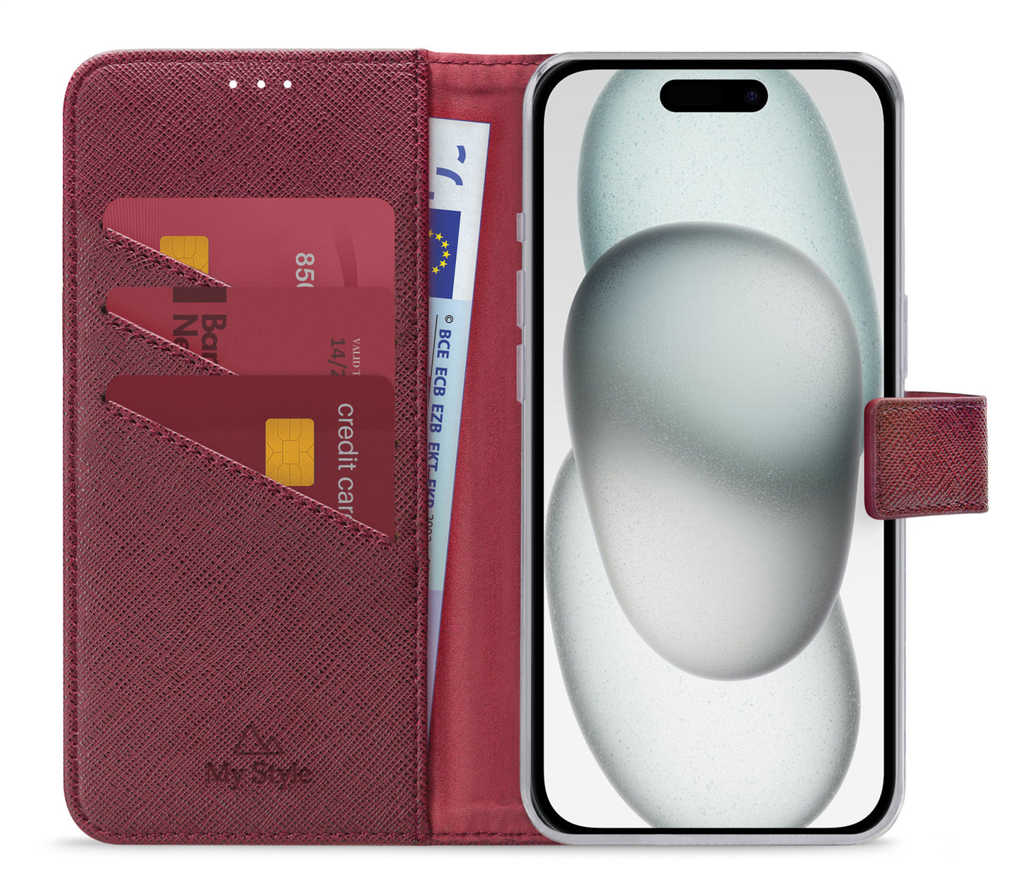 My Style Flex Wallet For Apple Iphone 13/14/15 Bordeaux