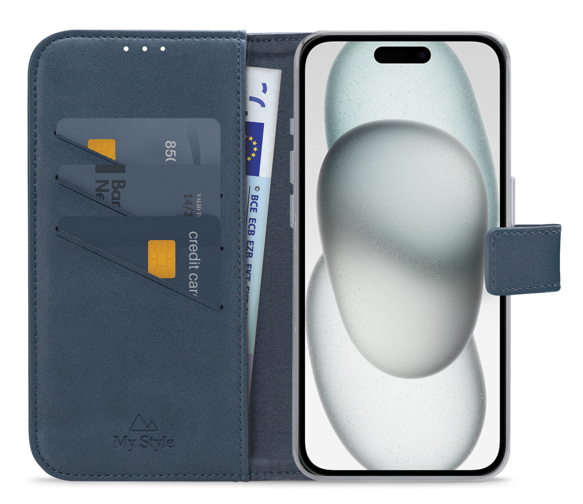 My Style Flex Wallet For Apple Iphone 15 Plus Ocean Blue