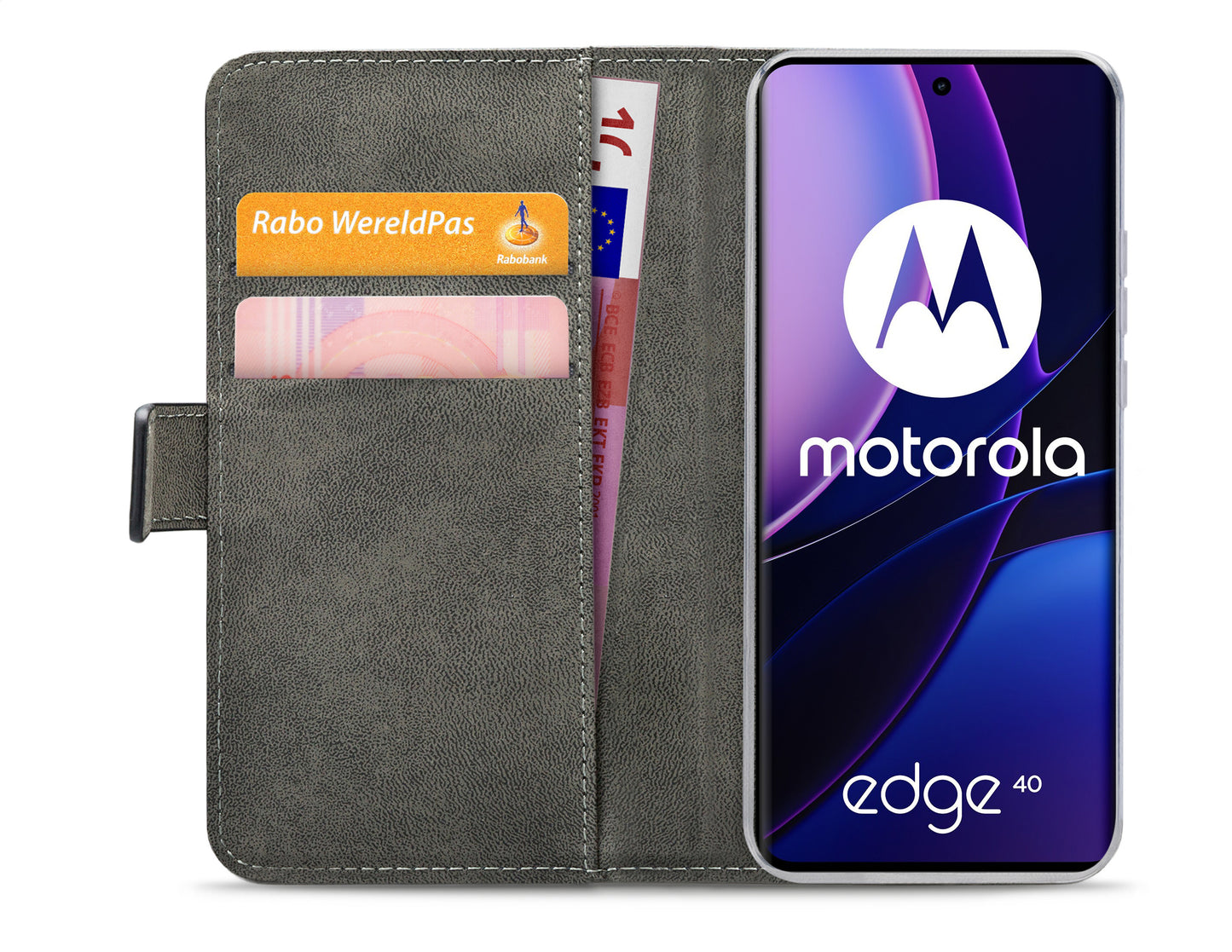 Mobilize Classic Gelly Wallet Book Case Motorola Edge 40 Black