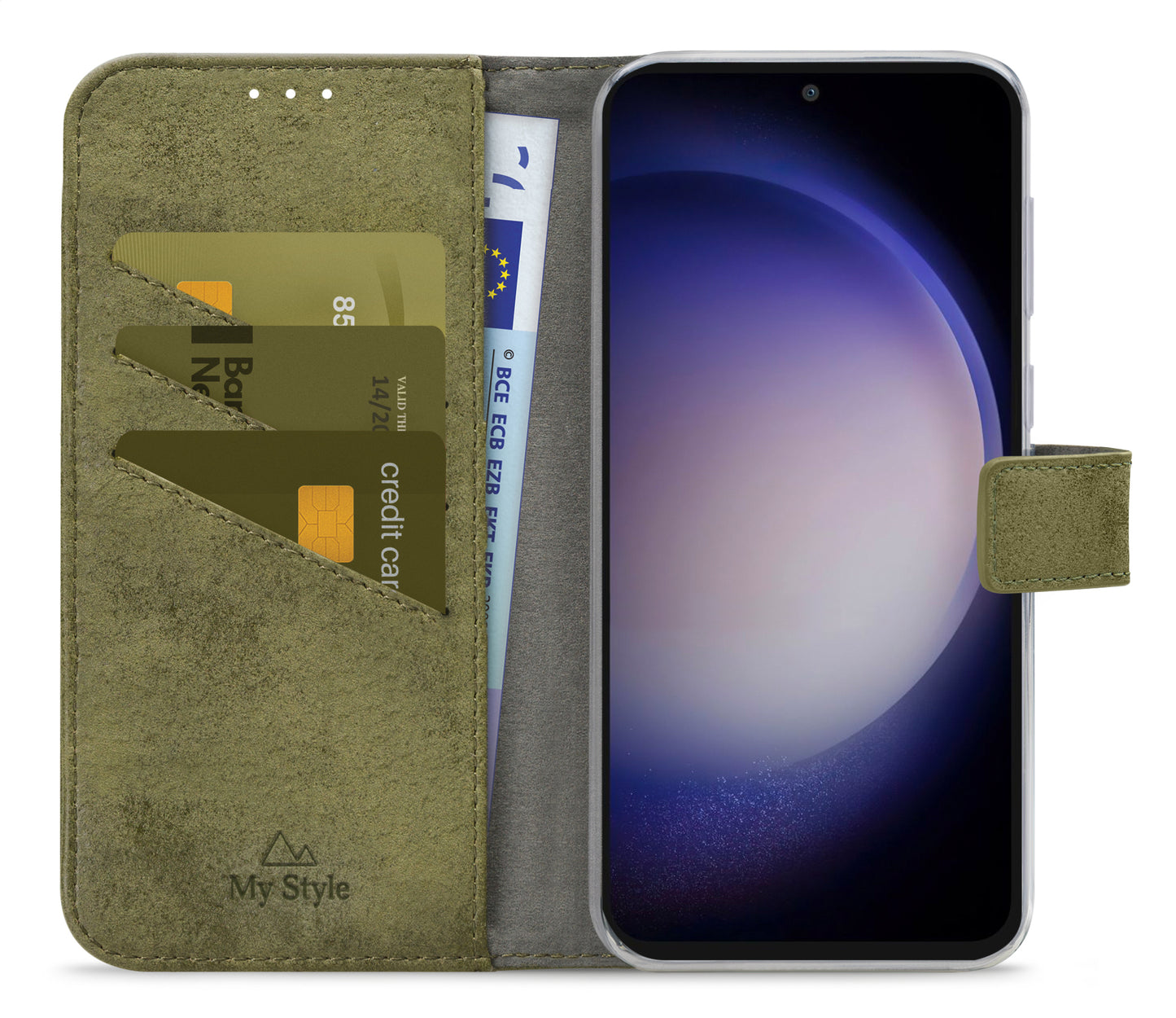 My Style Flex Wallet For Samsung Galaxy S23 Fe 5G Olive