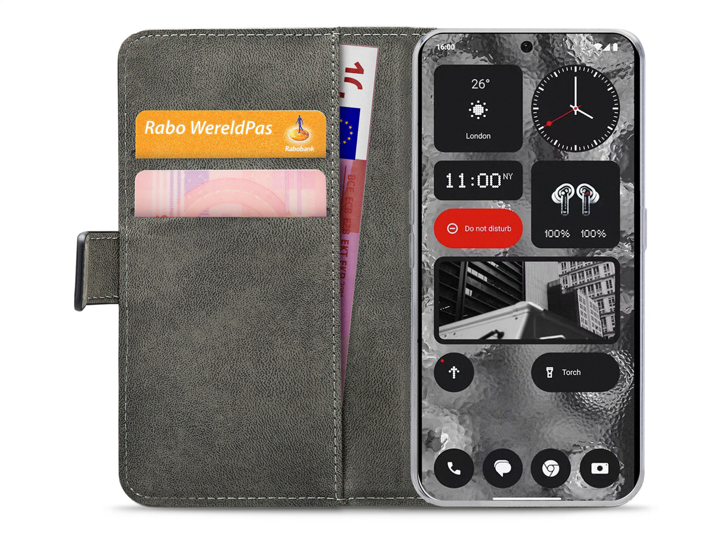 Mobilize Classic Gelly Wallet Book Case Nothing Phone (2) Black