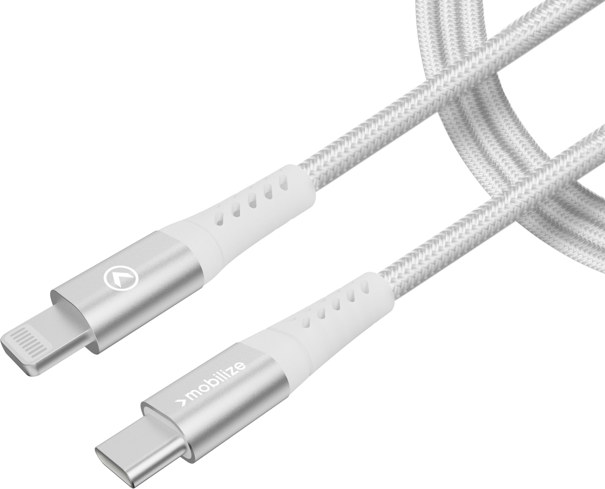Mobilize Strong Nylon Cable Usb-C To Usb-C 1M. 100W White