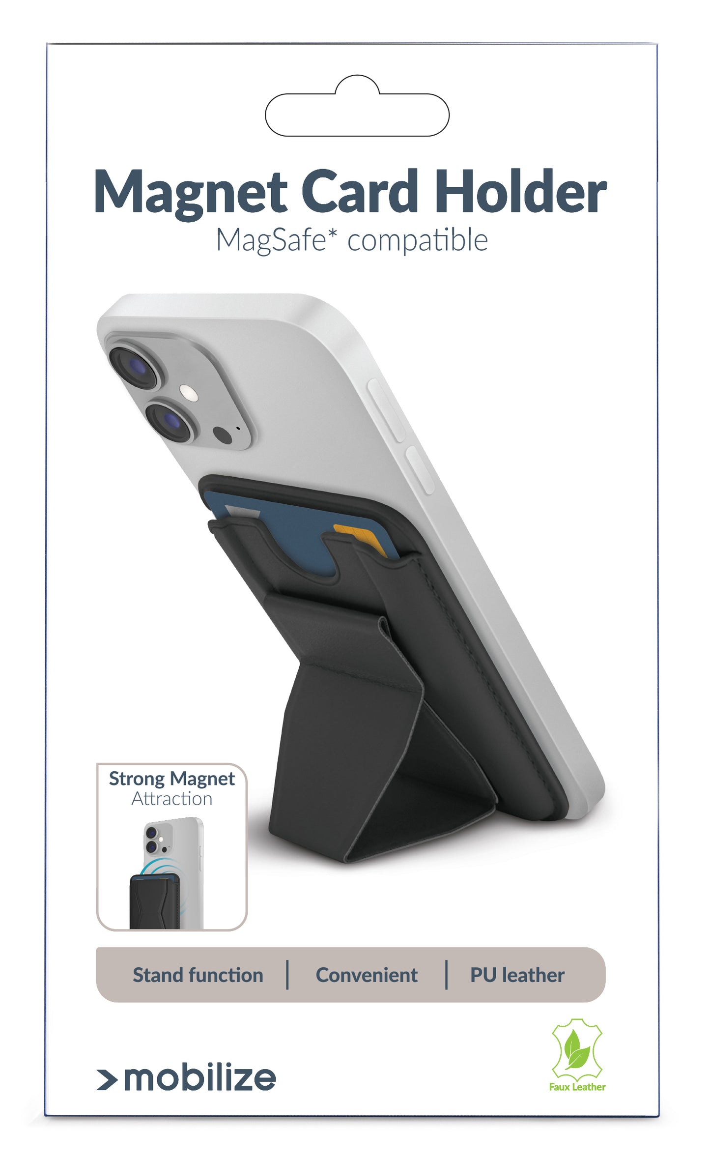 Mobilize Magsafe Compatible Magnet Card Holder Black