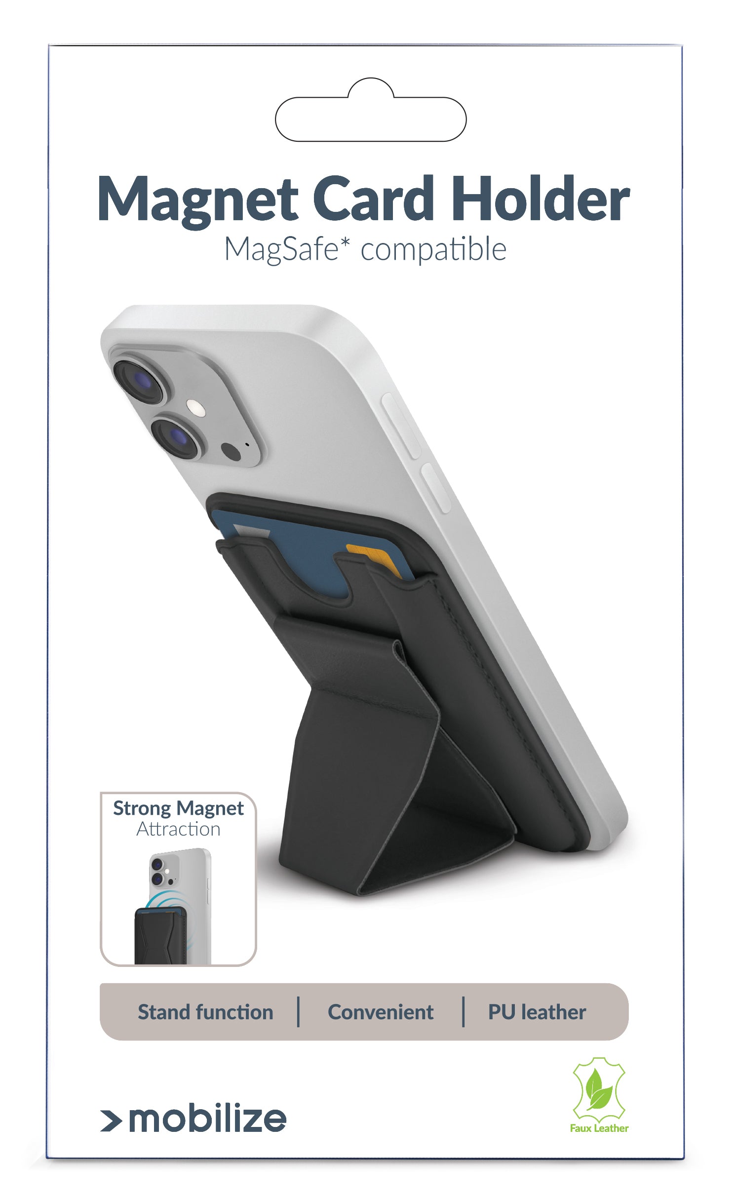 Mobilize Magsafe Compatible Magnet Card Holder Black