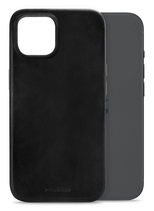 Mobilize Magsafe Compatible Premium Leather Case Apple Iphone 15 Black