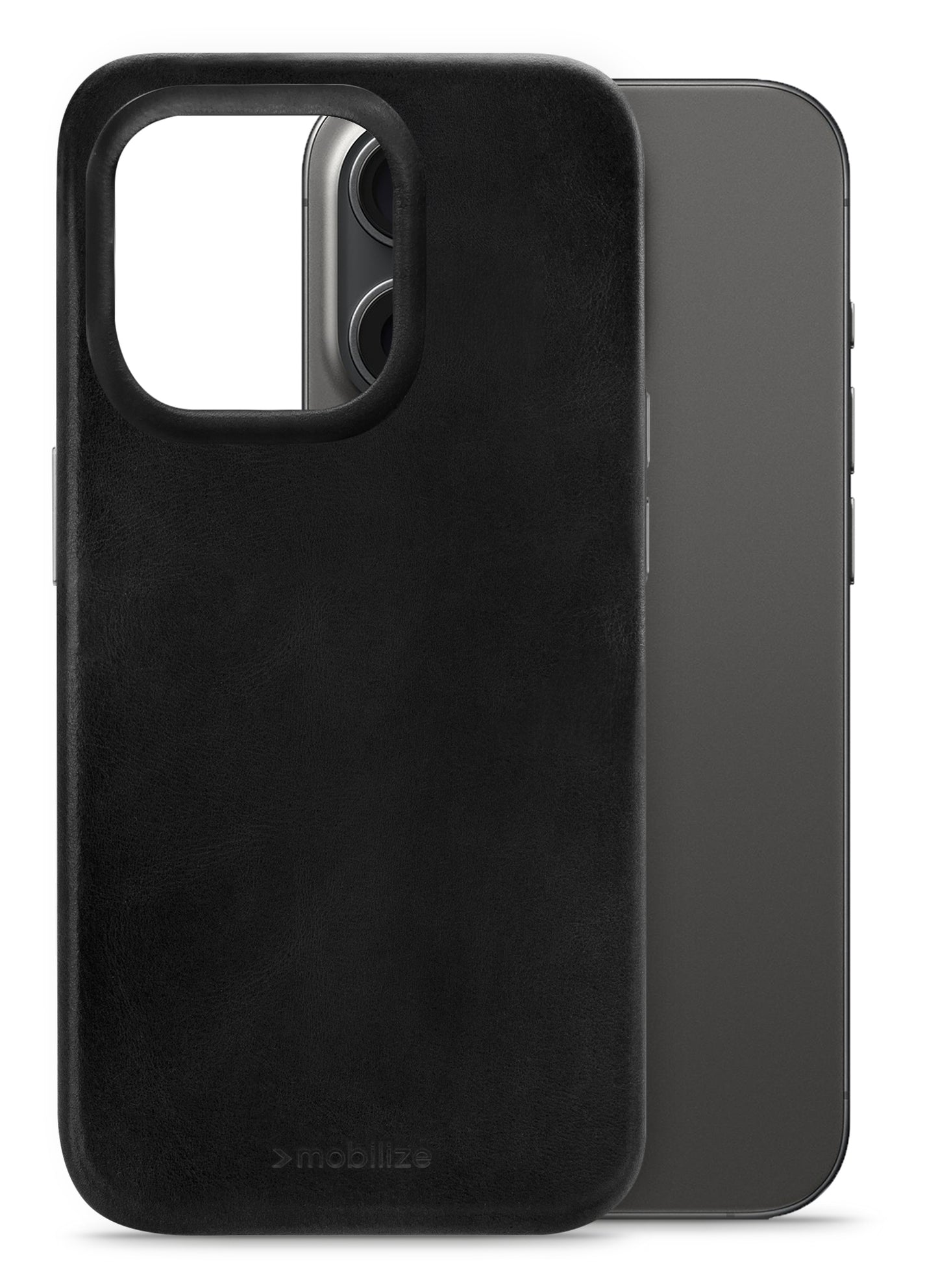 Mobilize Magsafe Compatible Premium Leather Case Apple Iphone 15 Pro Black