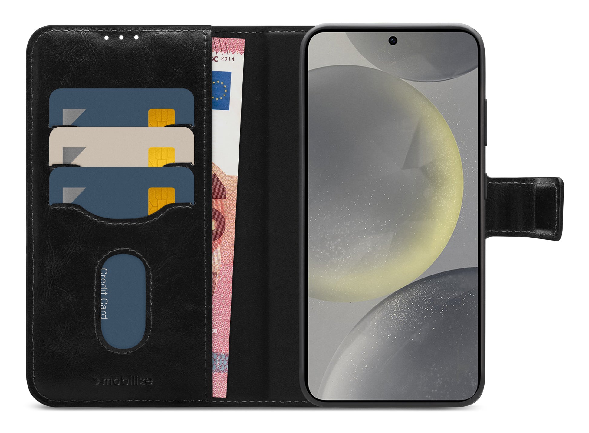 Mobilize 2In1 Magsafe Compatible Gelly Wallet Case Samsung Galaxy S24+ 5G Black