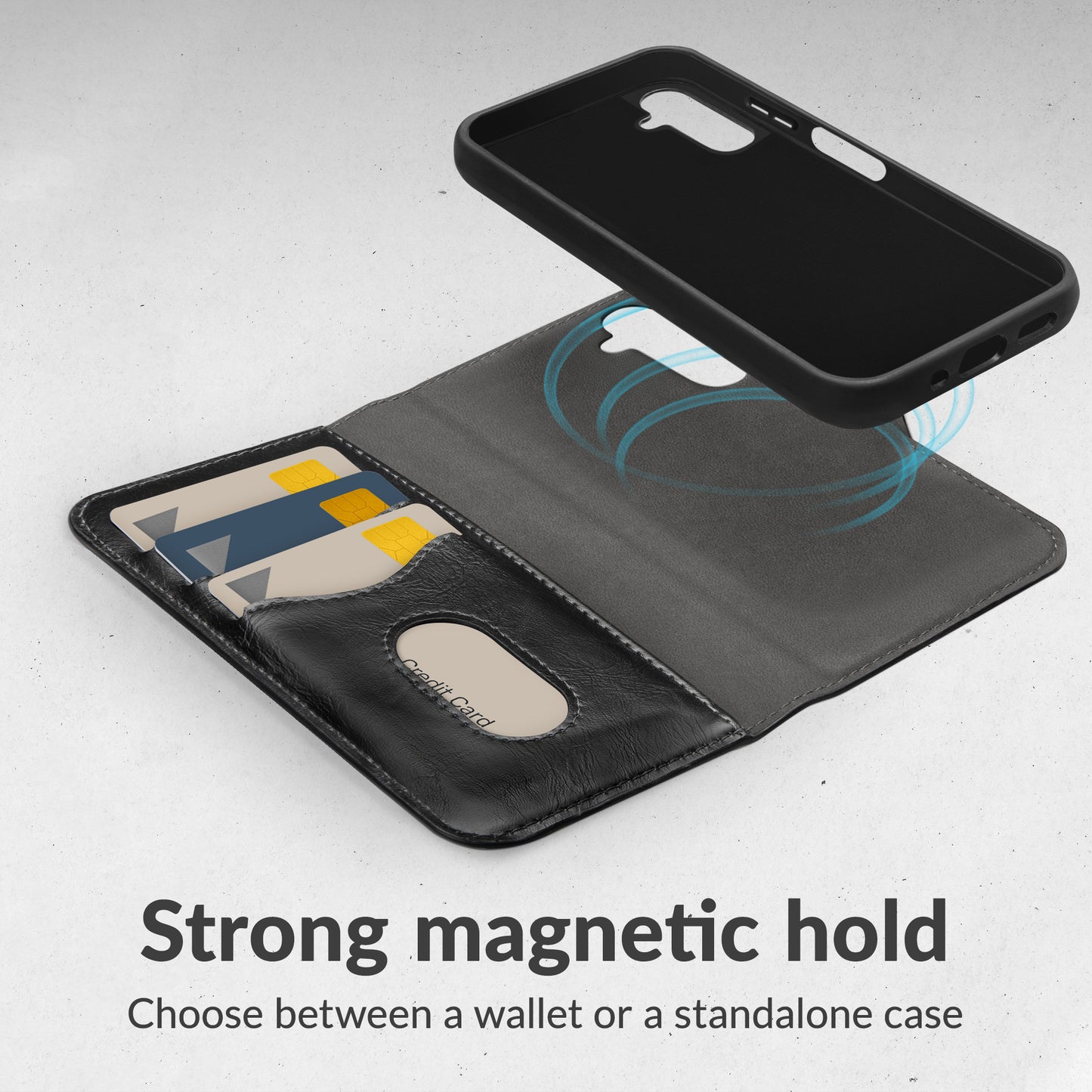 Mobilize 2In1 Magsafe Compatible Gelly Wallet Case Samsung Galaxy S23 Fe 5G Black