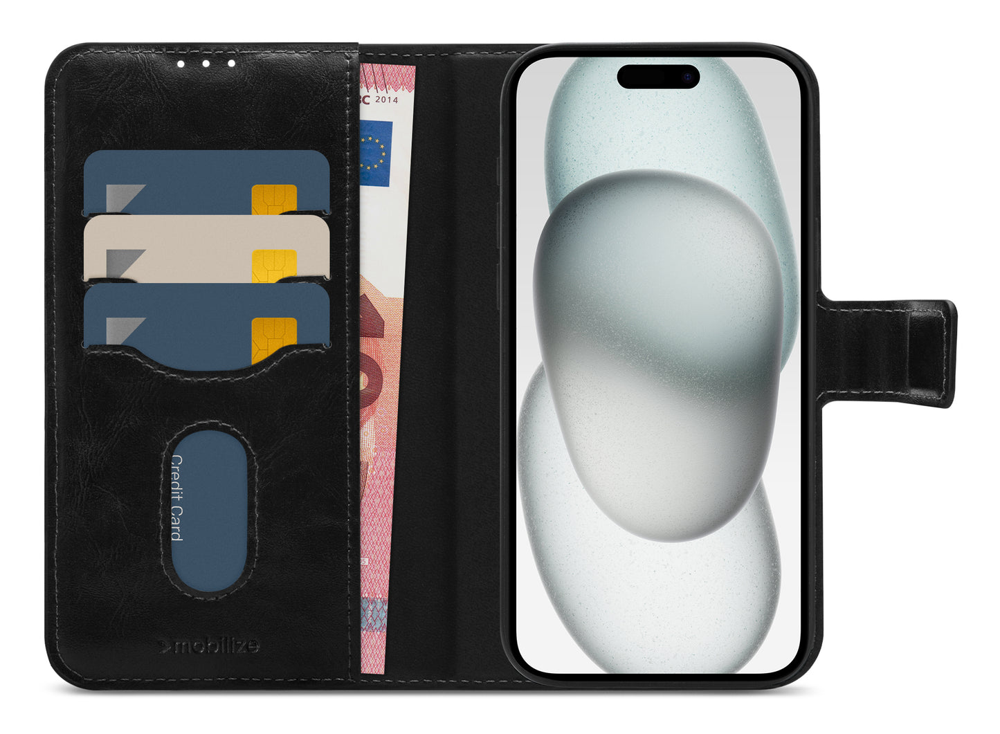 Mobilize 2In1 Magsafe Compatible Gelly Wallet Case Apple Iphone 15 Black