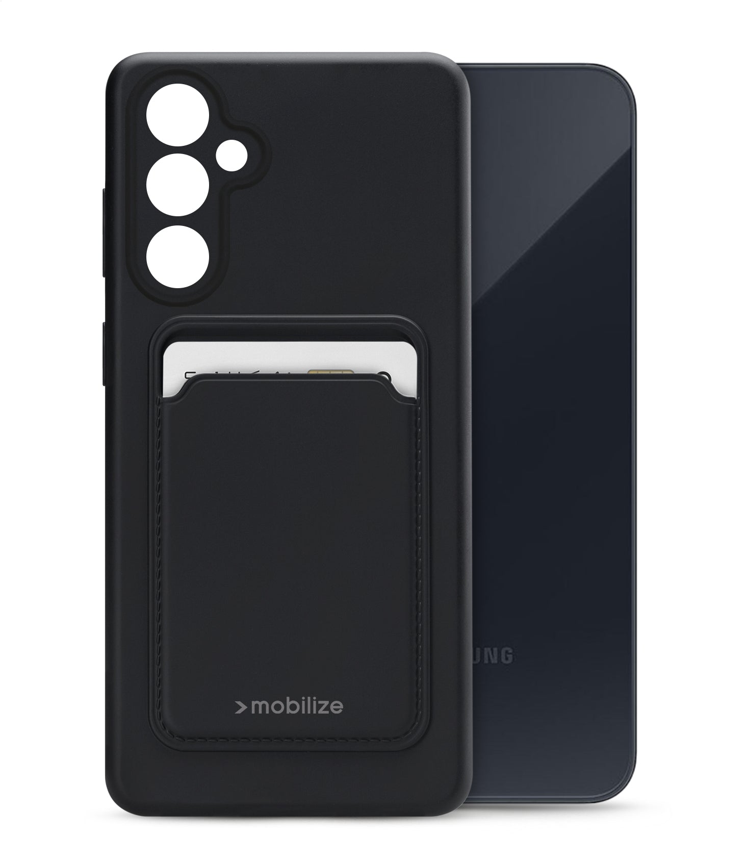 Mobilize Rubber Gelly Card Case Samsung Galaxy A35 5G Matt Black
