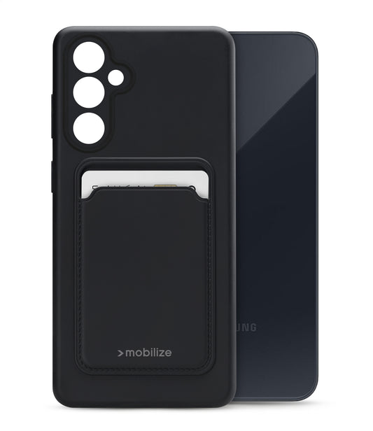 Mobilize Rubber Gelly Card Case Samsung Galaxy A35 5G Matt Black