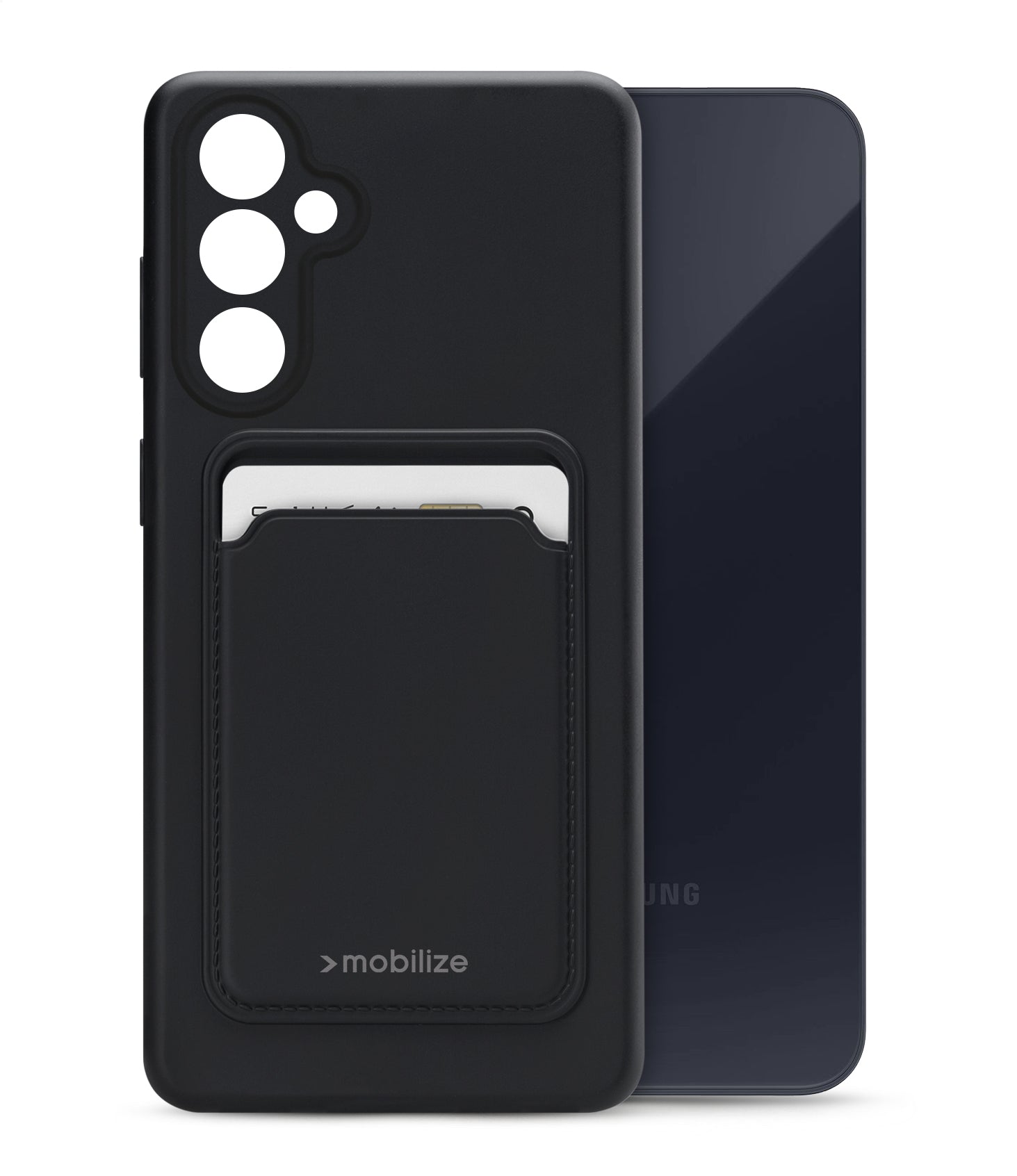 Mobilize Rubber Gelly Card Case Samsung Galaxy A55 5G Matt Black