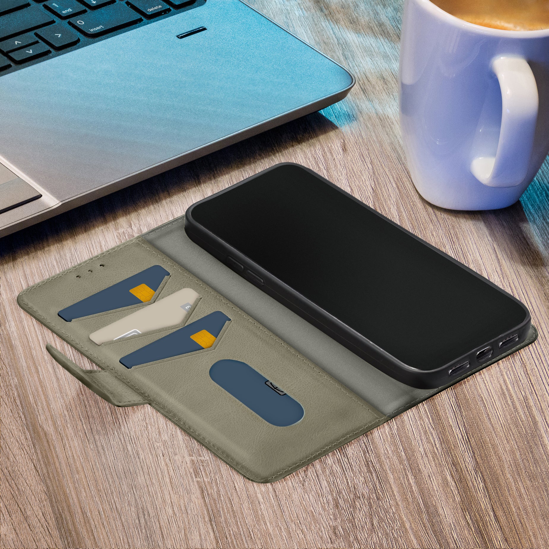 Mobilize Premium Gelly Wallet Book Case Samsung Galaxy A35 5G Green