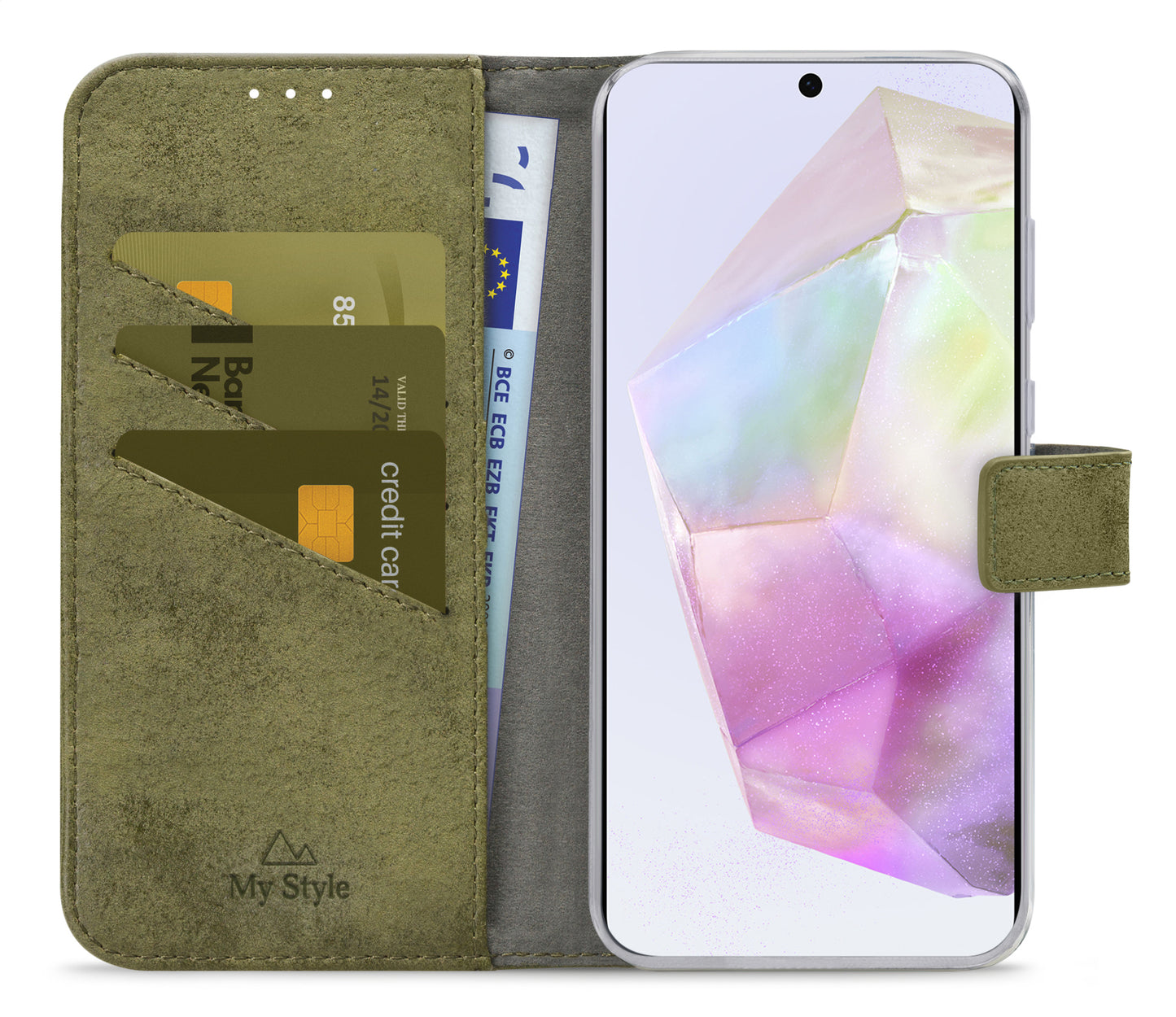 My Style Flex Wallet For Samsung Galaxy A35 5G Olive