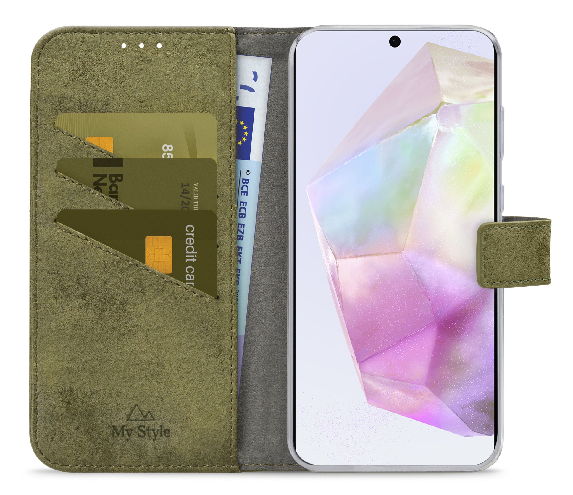 My Style Flex Wallet For Samsung Galaxy A35 5G Olive