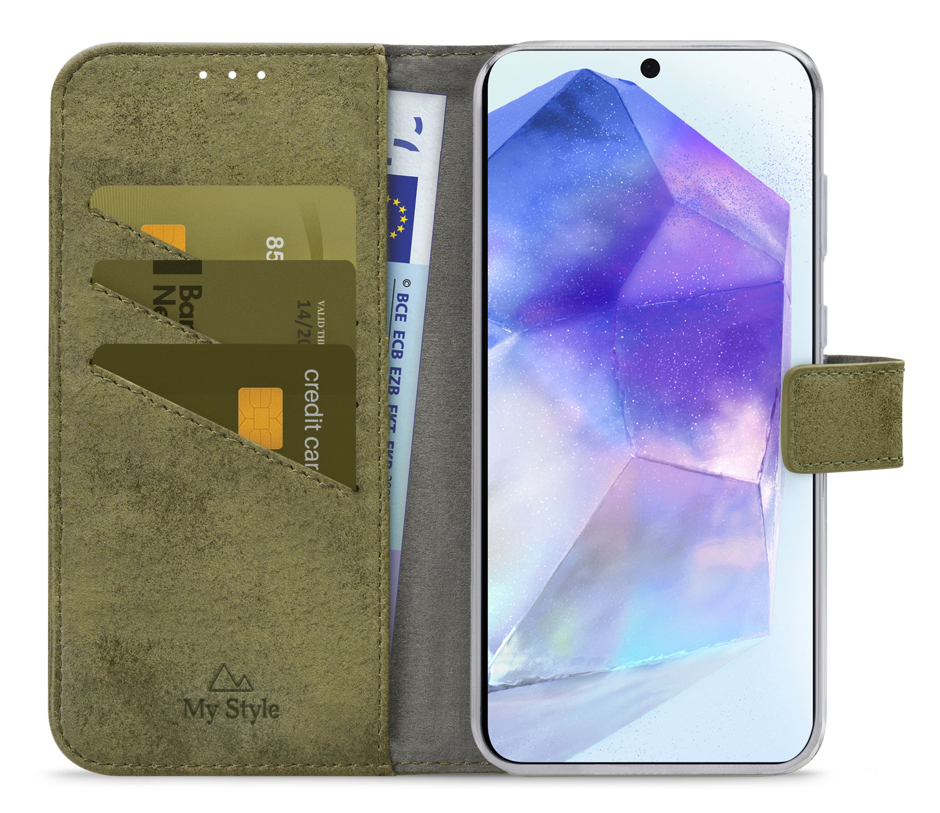 My Style Flex Wallet For Samsung Galaxy A55 5G Olive