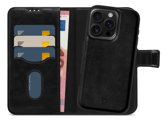 Mobilize 2In1 Magsafe Compatible Gelly Wallet Case Apple Iphone 16 Pro Black