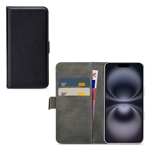 Mobilize Classic Gelly Wallet Book Case Apple Iphone 16 Black
