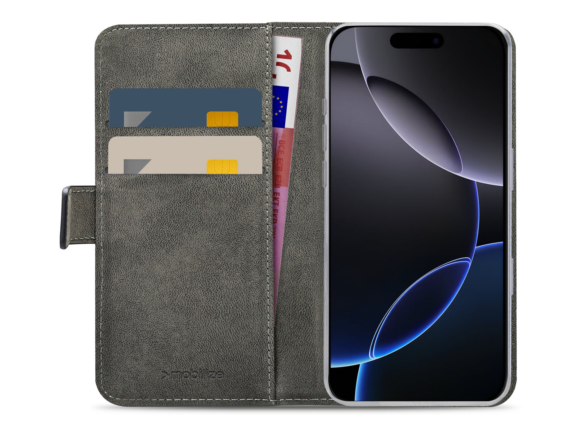 Mobilize Classic Gelly Wallet Book Case Apple Iphone 16 Pro Black